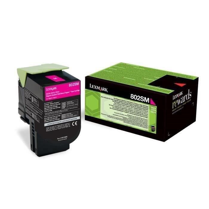 Lexmark 80C2SM0 Cartucho Tóner Magenta Capacidad Estándar 2.000 páginas para impresoras CX510de, CX410de, CX310dn 0 Lexmark 80C2SM0 Cartucho Tóner Magenta Capacidad Estándar 2.000 páginas para impresoras CX510de, CX410de, CX310dn 0