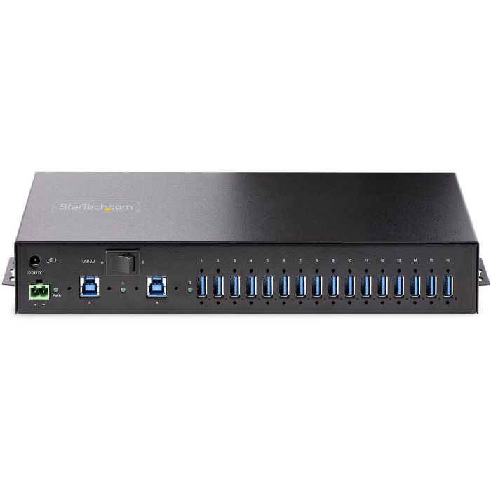 StarTech Hub USB 3.0 Industrial de 16 Puertos 5Gbps con Montaje en Rack/Superficie/DIN y Bloque de Terminales 2 StarTech Hub USB 3.0 Industrial de 16 Puertos 5Gbps con Montaje en Rack/Superficie/DIN y Bloque de Terminales 2