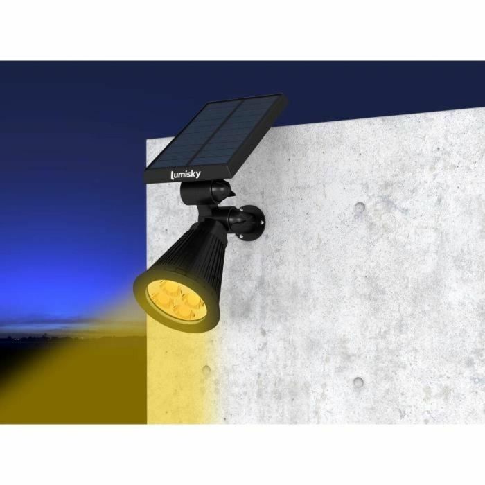LUMI GARDEN 2 Focos LED Solares Puntiagudos, Luz Cálida, 200 Lúmenes, Detector Crepuscular, 8-10h Autonomía, Impermeable, 34 cm 3