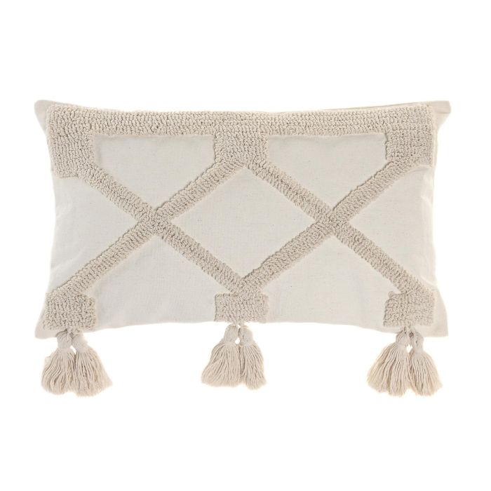 DKD Home Decor Cojín Urban Poliéster Crudo 30 x 50 cm (2 Unidades)