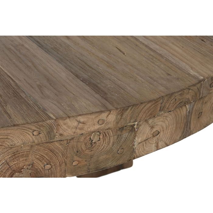 DKD Home Decor Mesa Comedor Item Home Redonda 160 x 160 x 78 cm Teca Reciclada Desmontable 3