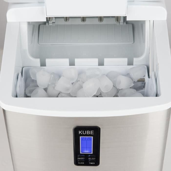 Máquina de hielo H.KoeNIG Kube - KB15 - 3.3 L - 3 tamaños de cubitos de hielo - Gris 2