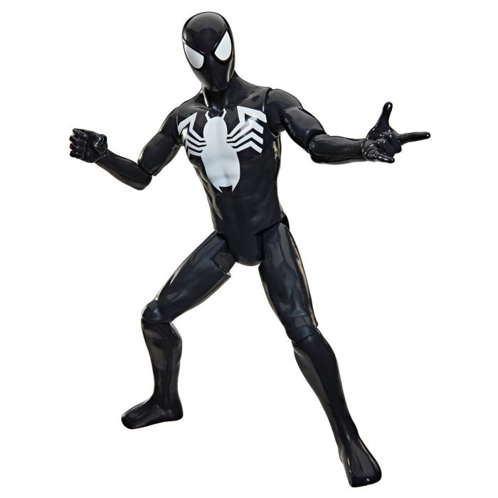 Hasbro Marvel Figura Titan Series Spider-Man Traje Negro G2860 Juguete de Acción 30 cm Coleccionable
