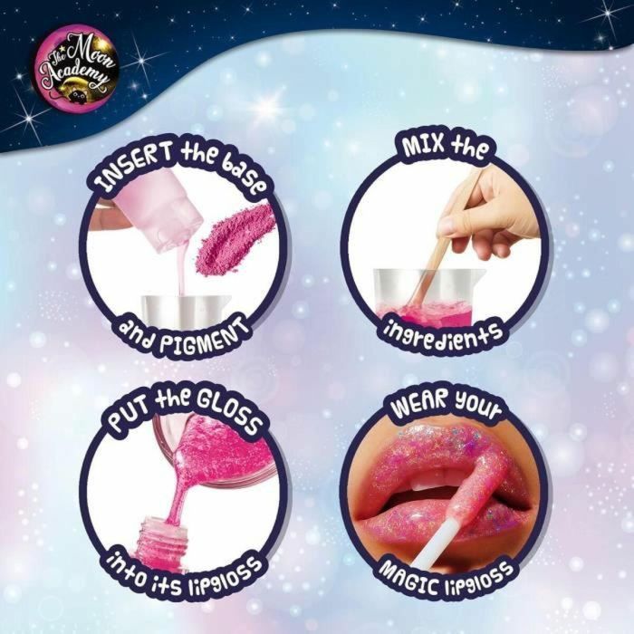 THE MOON ACADEMY LIS8008324110643 - Kit de ocio creativo Brillo de labios con componentes y frascos de brillo de labios 1