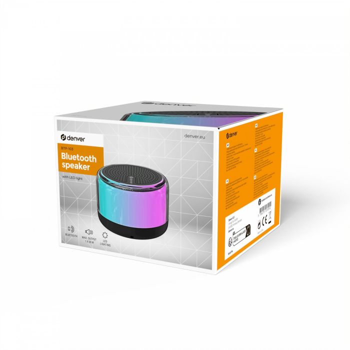 Altavoz Bluetooth Portátil Denver Electronics BTP-103 Negro 3 W 2 Altavoz Bluetooth Portátil Denver Electronics BTP-103 Negro 3 W 2