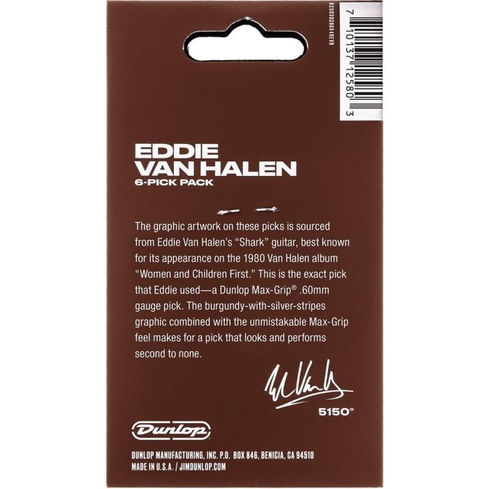 Dunlop EVH Shark Pack 24 Púas Max Grip Guitarra 1