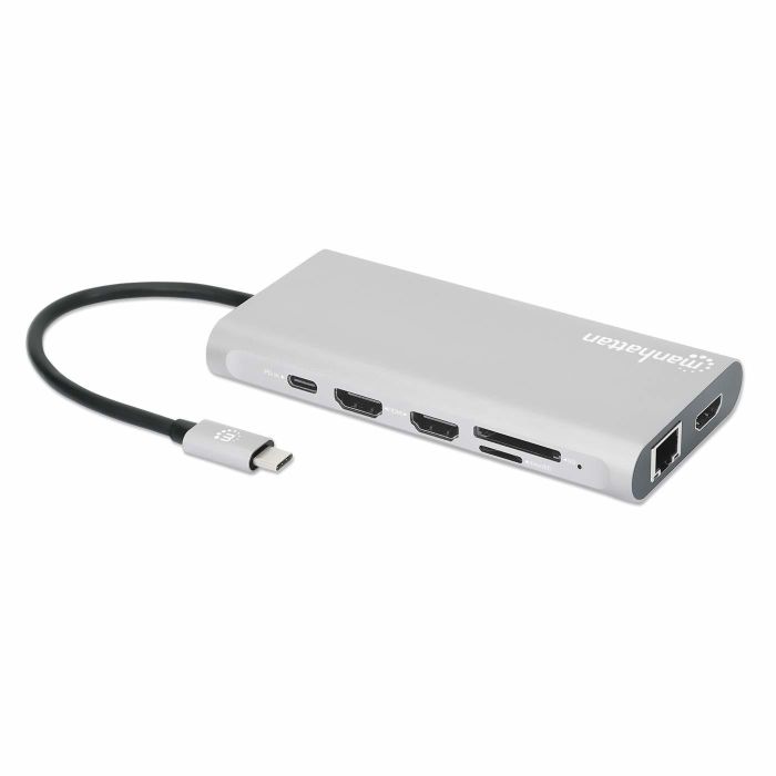 MANHATTAN 12-in1 Dockingstation 3xHDMI 4xUSB USB-C DP RJ45 5