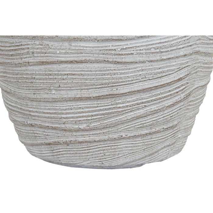 Set de Maceteros Home ESPRIT Beige Fibra de Vidrio Magnesio 45 x 45 x 43 cm (3 Unidades) 3 Set de Maceteros Home ESPRIT Beige Fibra de Vidrio Magnesio 45 x 45 x 43 cm (3 Unidades) 3
