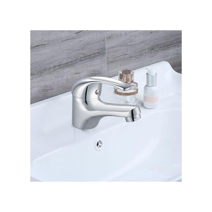 Edouard Rousseau EDR3047404052850 Mezclador de lavabo Cardiff Cartucho cerámico Ø 40 mm Reductor de caudal Caño fijo Cromo 1