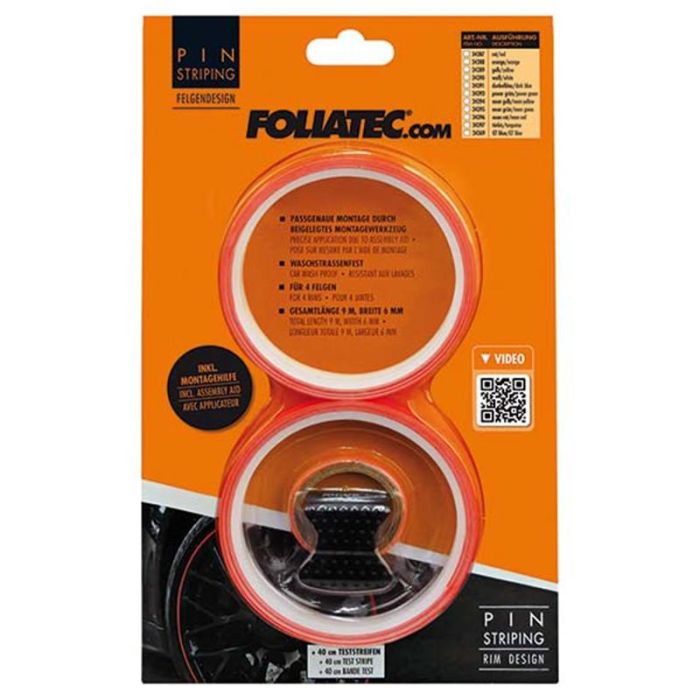 Foliatec FO34396 Tiras Decorativas para Llantas de Coche, Rojo Neón 6mm x 8.6m Autoadhesivas con Ayuda de Montaje para 4 Llantas 2 Foliatec FO34396 Tiras Decorativas para Llantas de Coche, Rojo Neón 6mm x 8.6m Autoadhesivas con Ayuda de Montaje para 4 Llantas 2