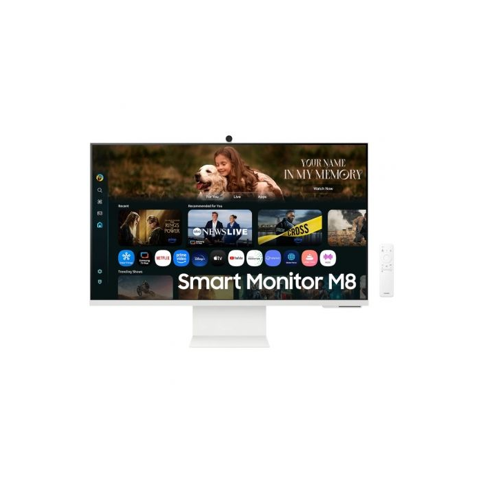 Smart Monitor Samsung M8 M80F S32FM801UU 32"/ 4K/ Multimedia/ Regulable en altura/ Smart TV/ Webcam/ Blanco 0 Smart Monitor Samsung M8 M80F S32FM801UU 32"/ 4K/ Multimedia/ Regulable en altura/ Smart TV/ Webcam/ Blanco 0
