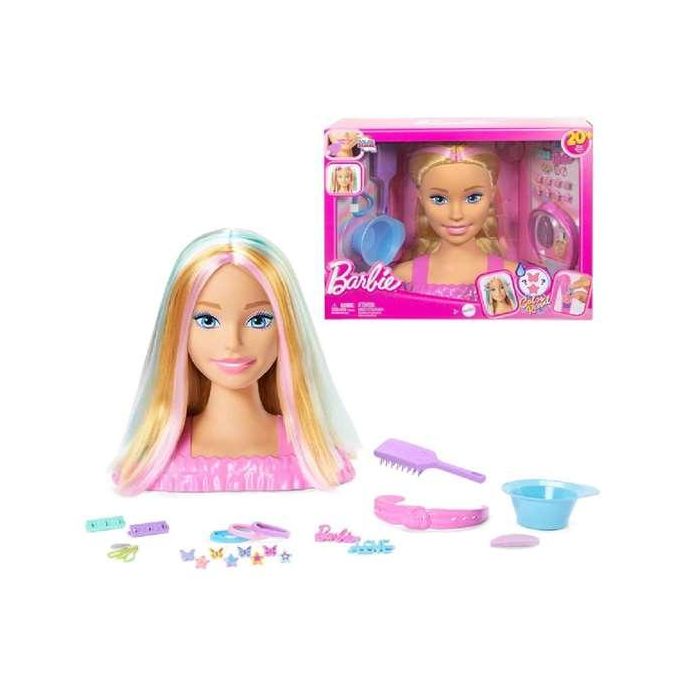Mattel Barbie Busto Fashionista Rubia con Más de 20 Accesorios de Estilismo 2