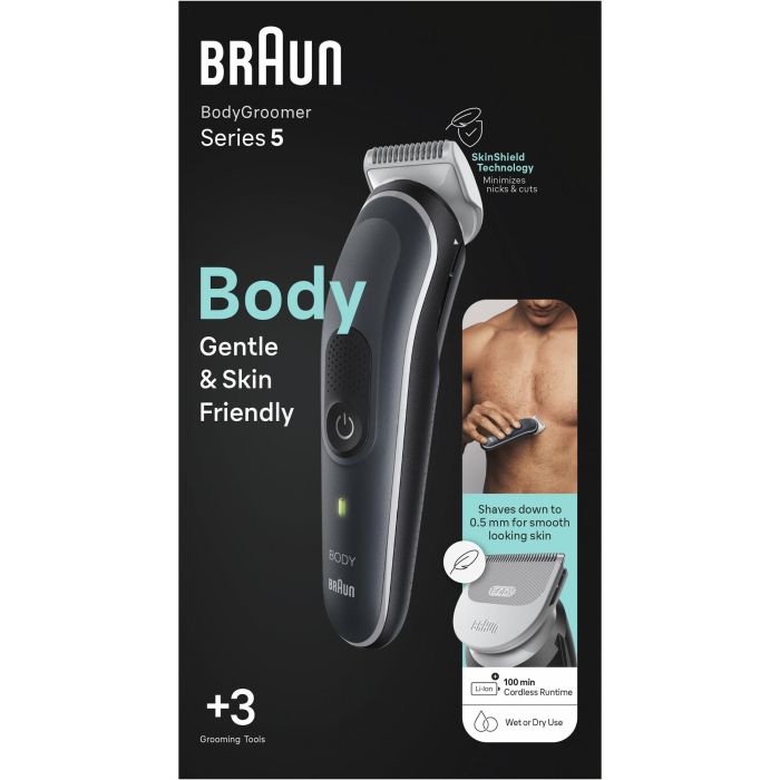 Braun BG 5340 BodyGroomer, Recortador Corporal Inalámbrico, Uso en Seco y Mojado, Lavable, Batería Litio 100min 0 Braun BG 5340 BodyGroomer, Recortador Corporal Inalámbrico, Uso en Seco y Mojado, Lavable, Batería Litio 100min 0