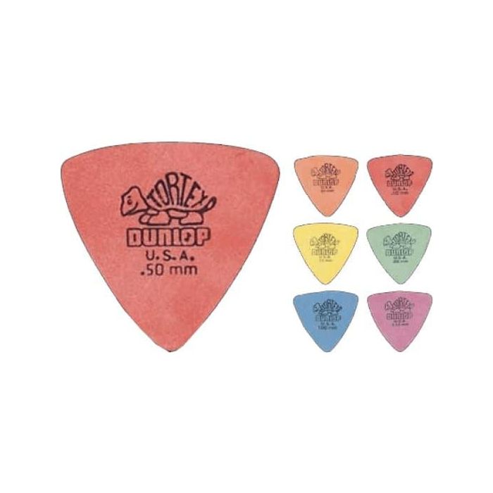 Dunlop Caja de 216 Unidades Púas Tortex / Triangle - 6 Medidas Surtidas