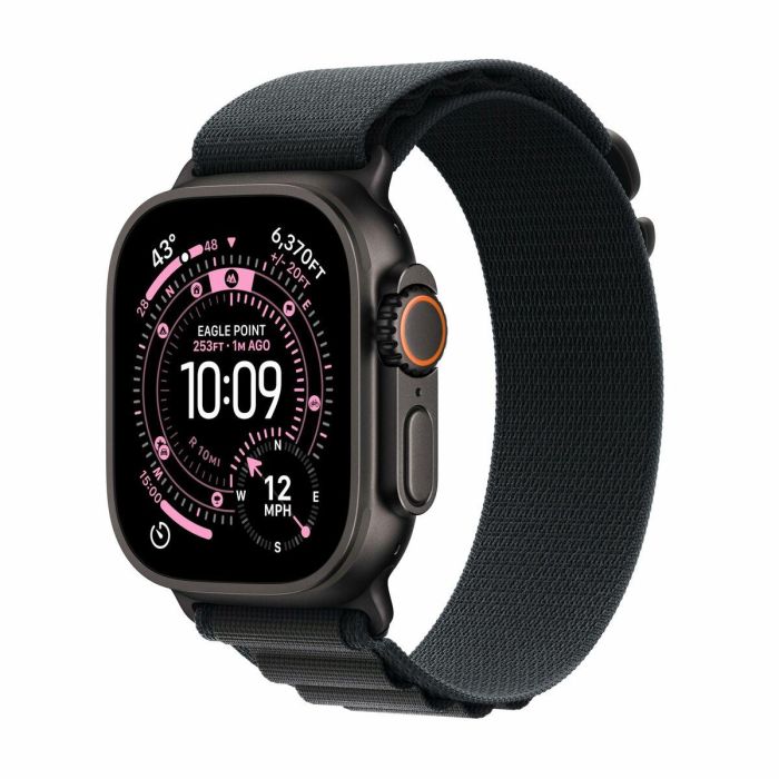 Apple Watch Ultra 3 Titanium Cellular 49mm, Caja de Titanio con Correa Alpine Loop Negra, Talla L 6