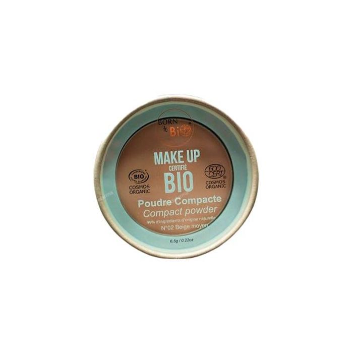 Born To Bio Polvos Compactos Orgánicos N2 Medium Beige 6,5 Gr.