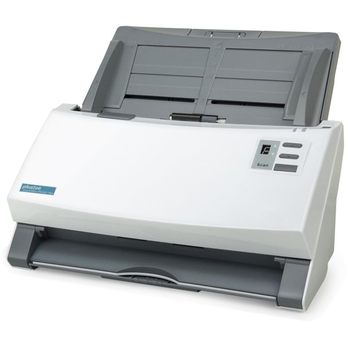 Plustek Escaner PS456U Plus ADF Dúplex 45 ppm 600x600 DPI OCR USB 2.0 Compatible Mac