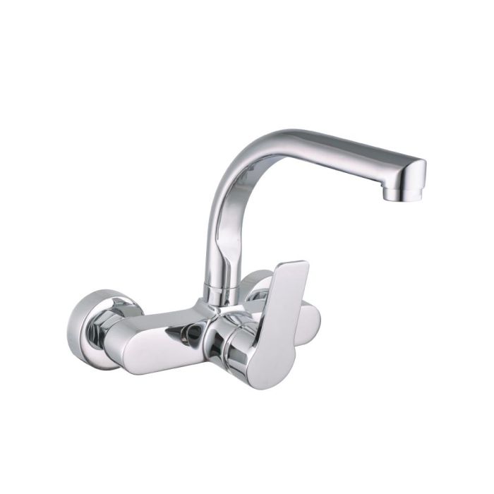 Edm Grifo monomando de cocina caño bajo empotrado serie Altea cromado, cartucho cerámico, cuerpo latón, ref.01189/01660/01668