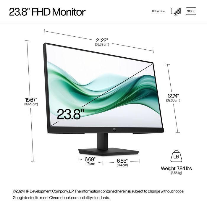 HP 324pv Monitor FHD 23.8" VA Negro con Pantalla Antirreflectante y Tecnología Low Blue Light 15