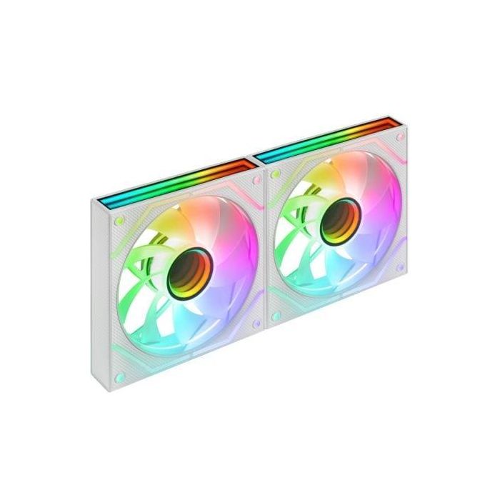 Pack 2 Ventiladores Mars Gaming MF-3DPROX2R/ 12cm/ ARGB/ Blancos 1 Pack 2 Ventiladores Mars Gaming MF-3DPROX2R/ 12cm/ ARGB/ Blancos 1