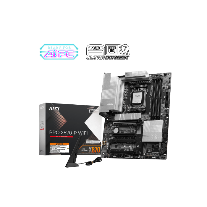 Placa MSI Pro X870-P Wifi,Amd,Am5,X870,4Ddr5,Atx 1