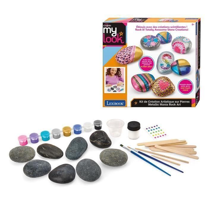 LEXIBOOK - Kit de arte en piedra con efecto metálico 0 LEXIBOOK - Kit de arte en piedra con efecto metálico 0