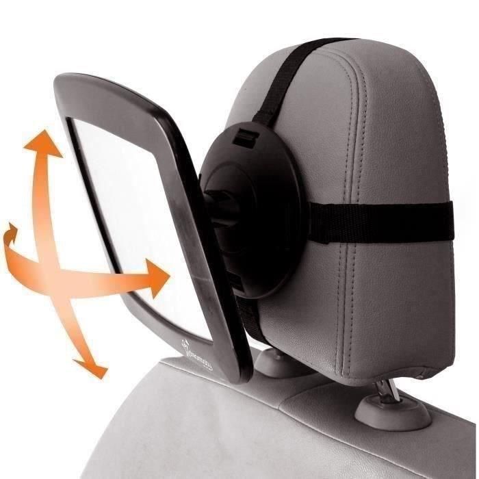 Espejo retrovisor rectangular grande - DREAMBABY - Regulable para asiento trasero - 20 x 24 cm - Negro 1 Espejo retrovisor rectangular grande - DREAMBABY - Regulable para asiento trasero - 20 x 24 cm - Negro 1