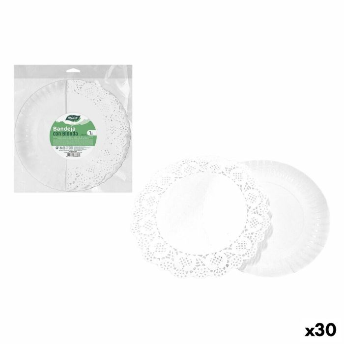 Bandeja de Aperitivos Algon Redondo 35 cm (30 unidades) Bandeja de Aperitivos Algon Redondo 35 cm (30 unidades)