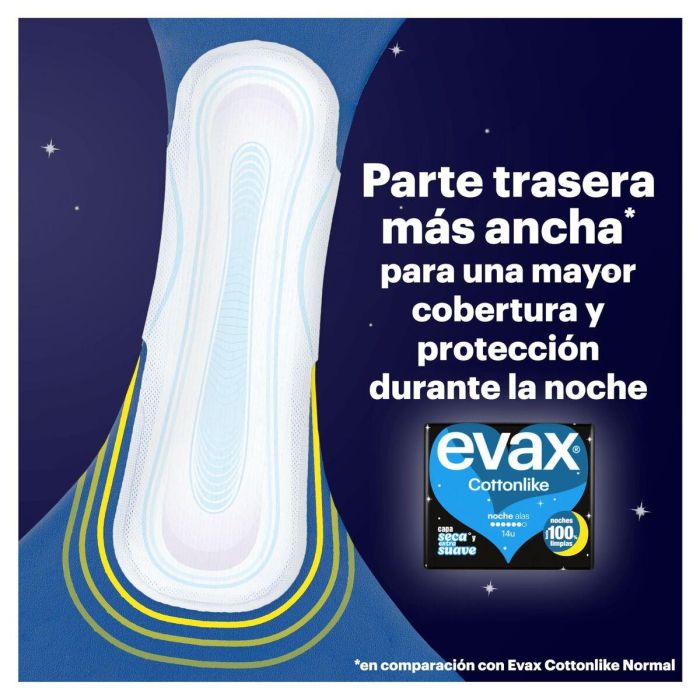 Evax Cottonlike Compresas Noche con Alas 26 unidades 1