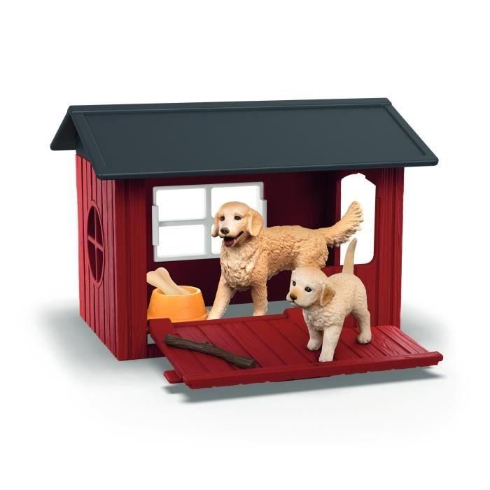 Caja para caseta para perros con Golden Retriever, SCHLEICH 42722 Farm World, 4 años 3