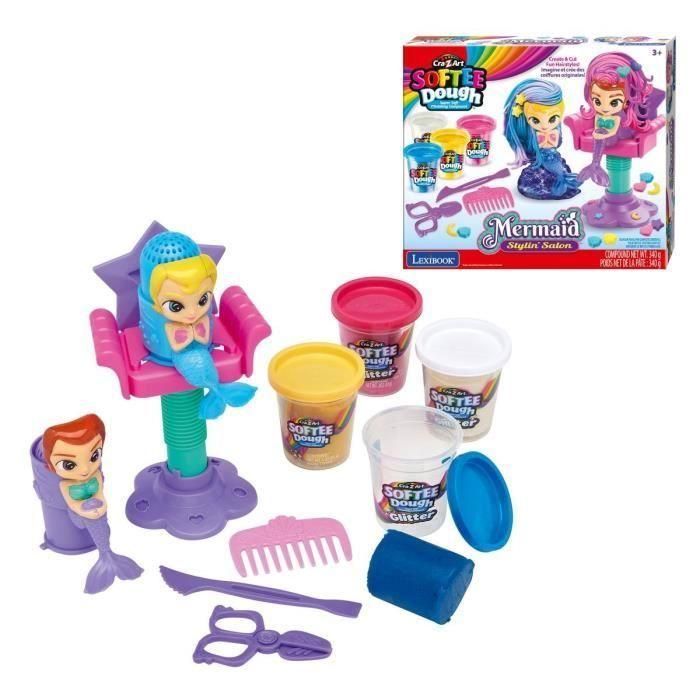 Lexibook LEX3380743110110 Peluquería de Sirena Brillante en Play-Doh Suave y Moldeable 0 Lexibook LEX3380743110110 Peluquería de Sirena Brillante en Play-Doh Suave y Moldeable 0