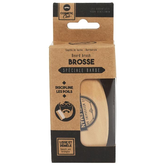 Cosmetic Club Cepillo Barba Barber Shop para Peinar y Cuidar Barbas Medianas y Largas Suave Sedosa Disciplina Encrespado 1