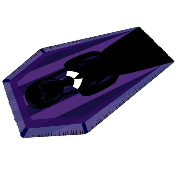 Sd toys Felpudo Ataúd Wednesday 60x40 cm Fibra de Coco Gótico