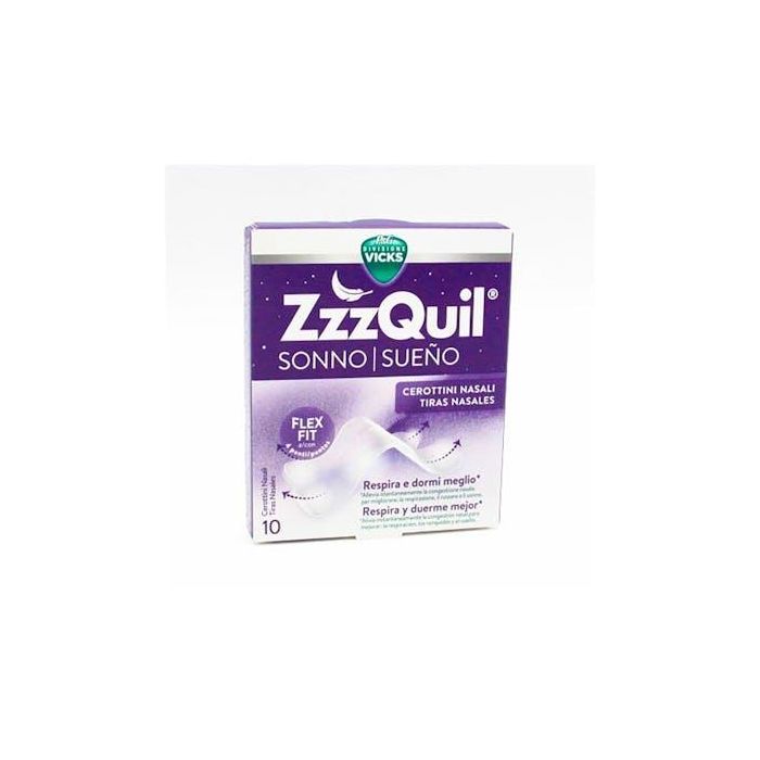 ZzzQuil Sueño Tiras Nasales 10 Unidades