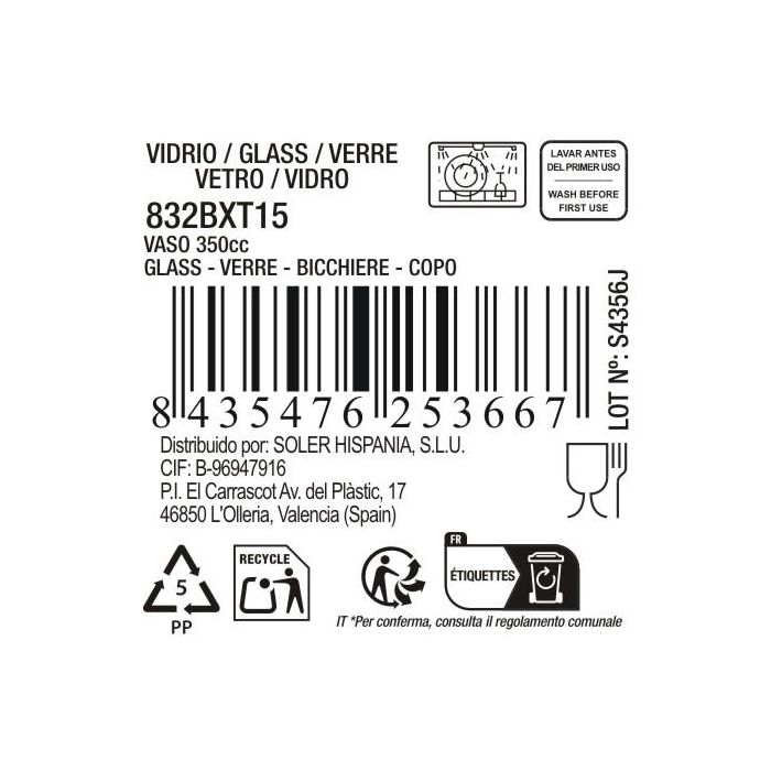 La Mediterranea Vaso Festo Claro 350 cc Colección Festo (36 Unidades) 9