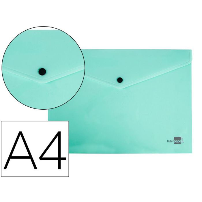 Liderpapel Carpeta Dossier Broche Polipropileno Din A4 Verde Manzana Opaco 50 Hojas 180 micras Liderpapel Carpeta Dossier Broche Polipropileno Din A4 Verde Manzana Opaco 50 Hojas 180 micras