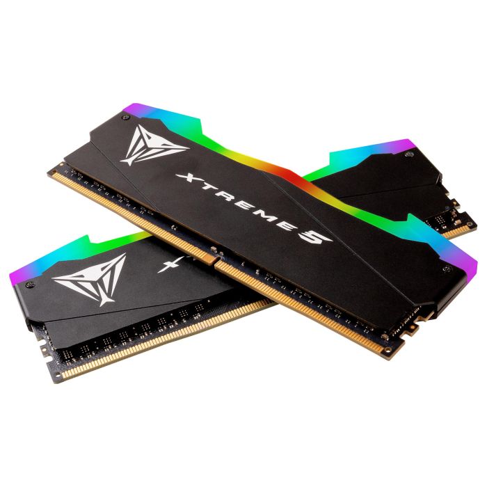 Patriot Viper Xtreme 5 RGB 48GB (2x24GB) DDR5 7600MHz CL36 DIMM PVXR548G76C36K - Memoria RAM con disipador y luz multicolor