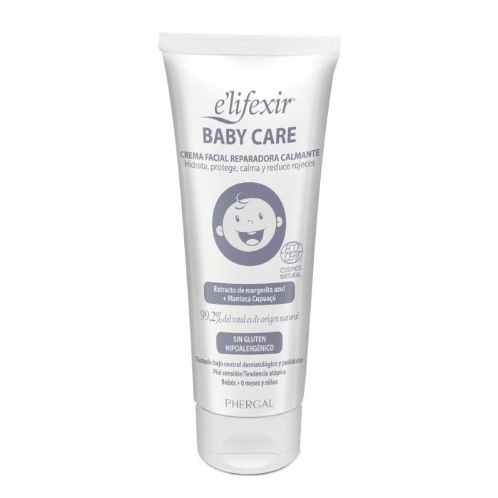E'Lifexir ECO BABY CARE Crema Facial Calmante Hidratante Piel Sensible, Reduce Rojeces y Sequedad, Fortalece Barrera 50 ml