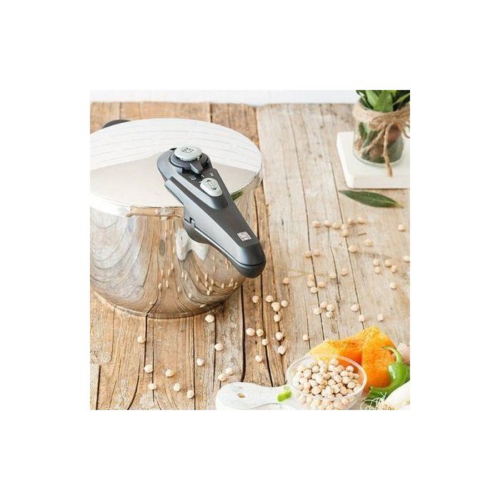 Bra A185104 Olla a Presión Vitesse 9L Ø24cm Acero Inoxidable 18/10, Triple Fondo Difusor, Apta Inducción 4