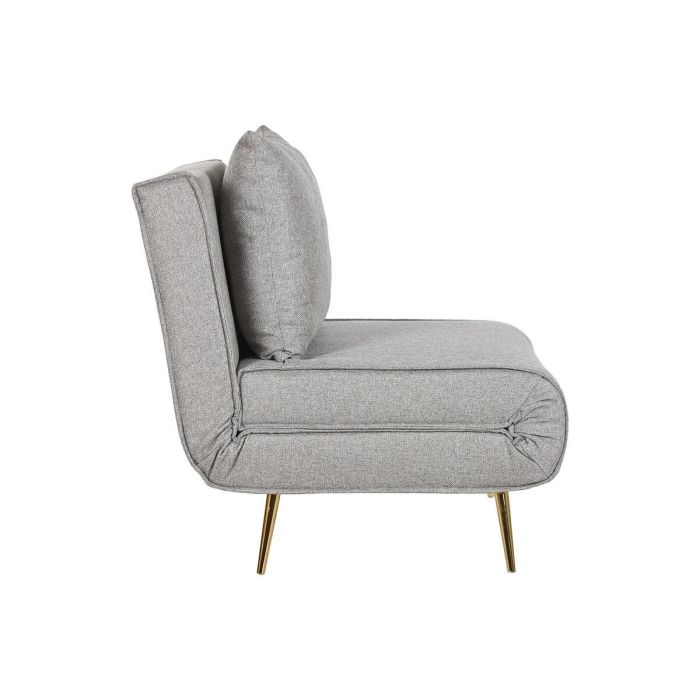 DKD Home Decor Sofá Cama Scandi Gris Poliéster/Metal 90 x 84 x 90 cm 4 DKD Home Decor Sofá Cama Scandi Gris Poliéster/Metal 90 x 84 x 90 cm 4