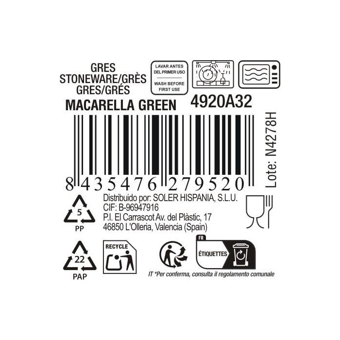 La Mediterranea Mug 100 ml "Macarella Green" (48 Unidades) 3