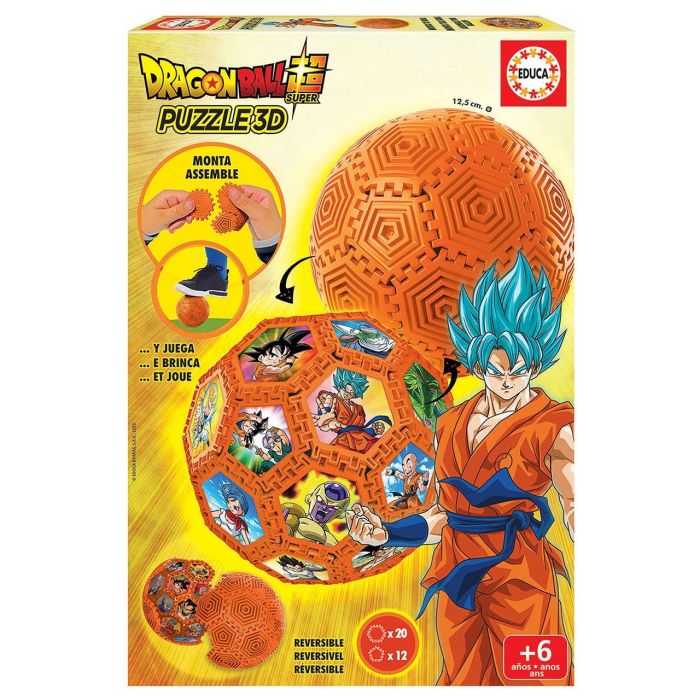Educa 19371 Puzzle 3D Dragon Ball Balón 12,5 cm - 32 Piezas de Plástico para Niños +6 Años 1 Educa 19371 Puzzle 3D Dragon Ball Balón 12,5 cm - 32 Piezas de Plástico para Niños +6 Años 1