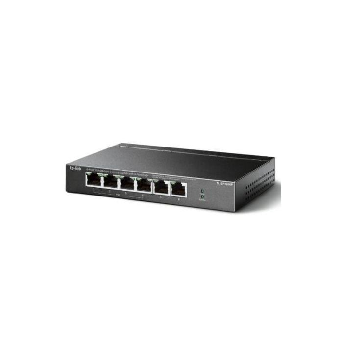 TP-Link TL-SF1006P switch No administrado Fast Ethernet (10/100) Energía sobre Ethernet (PoE) Negro 1 TP-Link TL-SF1006P switch No administrado Fast Ethernet (10/100) Energía sobre Ethernet (PoE) Negro 1