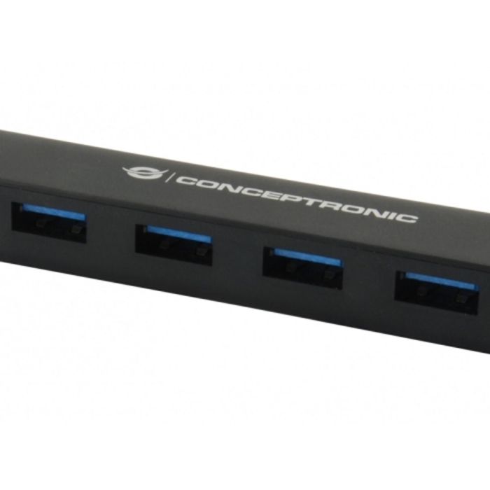 Conceptronic Adaptador Hub USB Tipo C a 4 Puertos USB 3.0, CTC4USB3 - Negro 1 Conceptronic Adaptador Hub USB Tipo C a 4 Puertos USB 3.0, CTC4USB3 - Negro 1