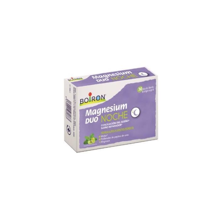 BOIRON Magnesium Duo Noche 30 Cápsulas. Ayuda a conciliar y mejorar el sueño reparador. Apto para veganos y mayores de 12 años.