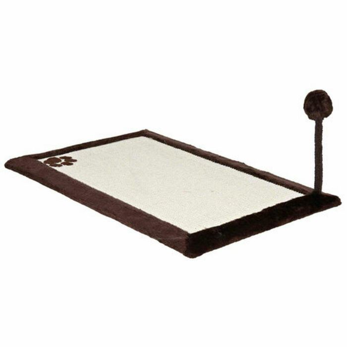Trixie TRI4047974043233 Alfombra Rascadora con Juguete de Sisal y Felpa, 70x45 cm, Natural/Marrón Trixie TRI4047974043233 Alfombra Rascadora con Juguete de Sisal y Felpa, 70x45 cm, Natural/Marrón