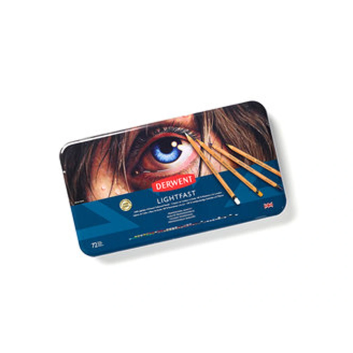 Derwent Lápices de Colores Lightfast Caja Metálica 72 Unidades Colores Surtidos Resistentes a la Luz 3