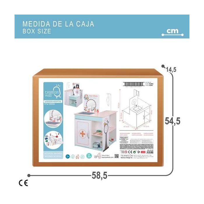 Hospital veterinario de madera con 17 piezas 47,5x47,5x75,5 cm 3 Hospital veterinario de madera con 17 piezas 47,5x47,5x75,5 cm 3