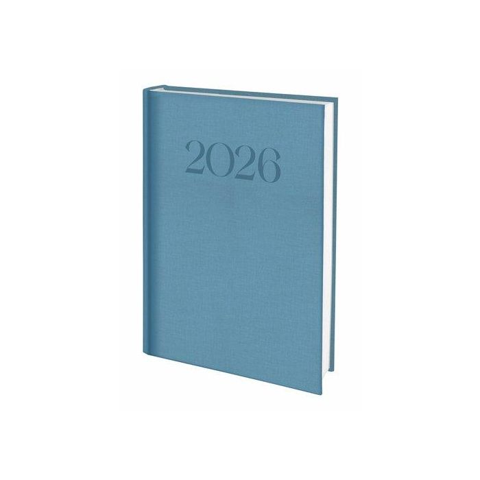 Agenda Anual (2026) Edeusto Biella Cosida Tapa Acolchada D11 170X240 D/P Azul (D34)