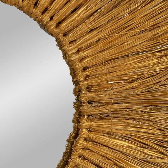Espejo Fibra Natural Decoración 80 X 5 X 80 cm